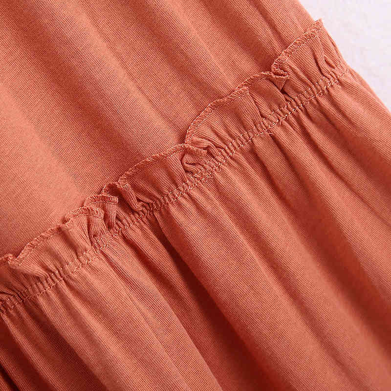 Chic Spaghetti Strap Pink Ruffled Dress Women Summer Casual Sleeveless Cotton Long Solid V Neck Midi Beach es 210515
