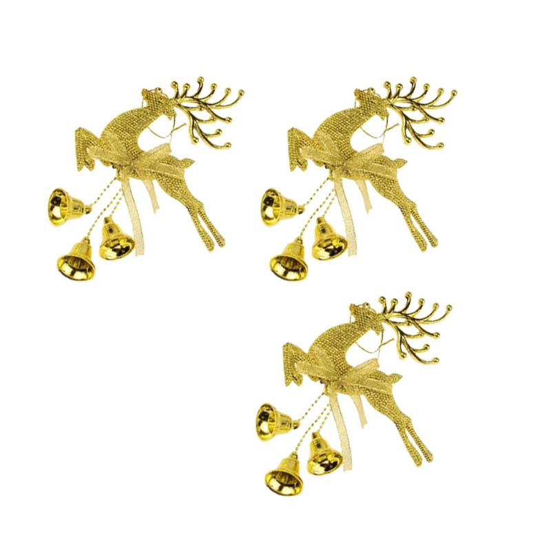Christmas Decorations 3pcs Elk Bell Pendants Tree Hanging Decor Xmas Ornaments For Party (Golden)
Christmas Decorations 3pcs Elk Bell Pendants Tree Hanging Decor Xmas Ornaments For Party (Golden)