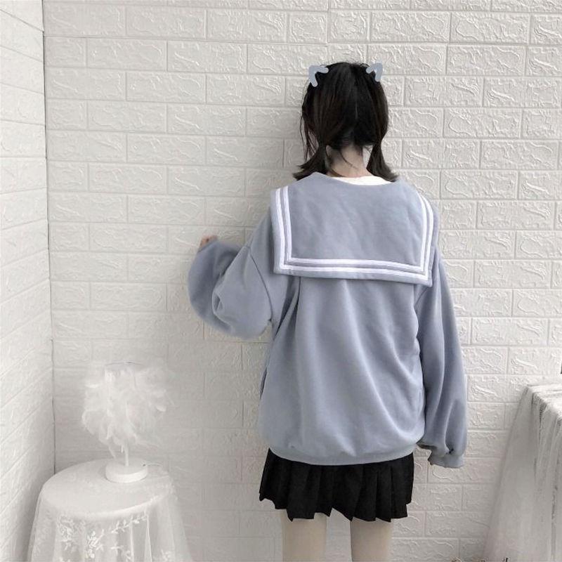 Women' Hoodies & Sweatshirts QWEEK Sailor Collar Hoodie Women Kawaii Navy Zip Up Sweatshirt Japan Style JK Blue Zipper Coat Soft Girl Unifo
Women' Hoodies & Sweatshirts QWEEK Sailor Collar Hoodie Women Kawaii Navy Zip Up Sweatshirt Japan Style JK Blue Zipper Coat Soft Girl Unifo