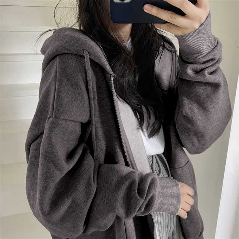 Women hoodie Harajuku zip up Y2k Korean version loose thin long Oversized Sweatshirts Women Pink Womens Sweatshirt Hoodies 211109
Women hoodie Harajuku zip up Y2k Korean version loose thin long Oversized Sweatshirts Women Pink Womens Sweatshirt Hoodies 211109