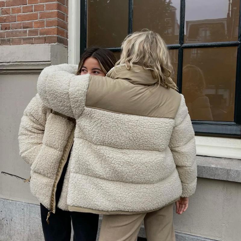 Women's Jackets Winter Fleece Jacket Women Faux Shearg Outerwear Coats Female Suede Fur Coat Men Warm Thickened Lamb Puffer