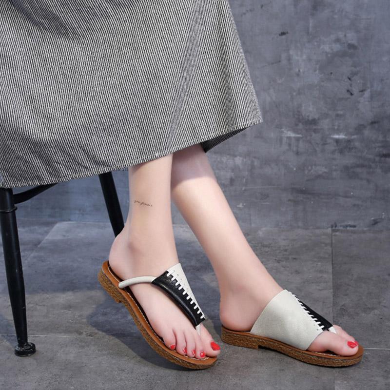Sandals Vintage Summer Women Shoes Gladiator Flip-Flops For Beach Leather Flat Sandalias Mujer NO.143 K8C2, White
Sandals Vintage Summer Women Shoes Gladiator Flip-Flops For Beach Leather Flat Sandalias Mujer NO.143 K8C2, White