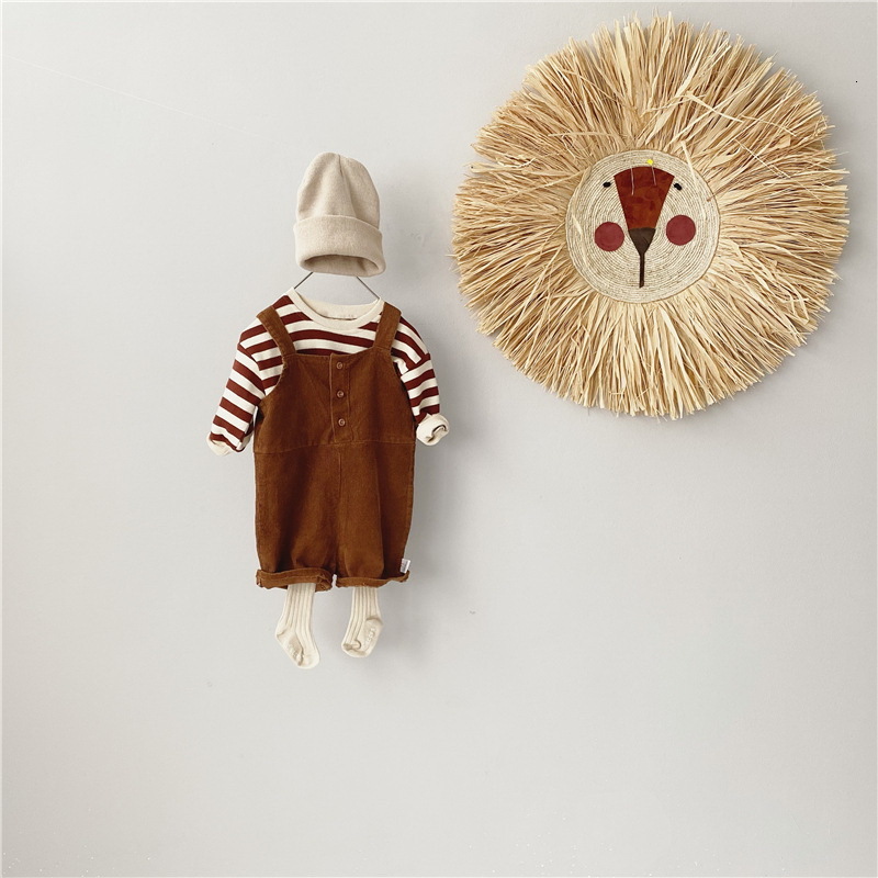 Clothing Sets Spring Baby sets Boy Girl Long Sleevele Striped Sweatshirt+ Brown Corduroy Overalls Pants Loose Style Kid Clothes E3939 HQ9K
Clothing Sets Spring Baby sets Boy Girl Long Sleevele Striped Sweatshirt+ Brown Corduroy Overalls Pants Loose Style Kid Clothes E3939 HQ9K