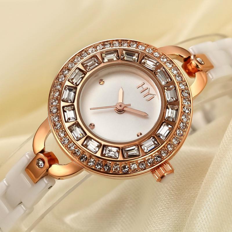 Wristwatches Ceramic Women Watch Korean Fashion Diamond Ladies Water Resistant Quartz Rhinestone Relojes Para Mujer, Silver
Wristwatches Ceramic Women Watch Korean Fashion Diamond Ladies Water Resistant Quartz Rhinestone Relojes Para Mujer, Silver