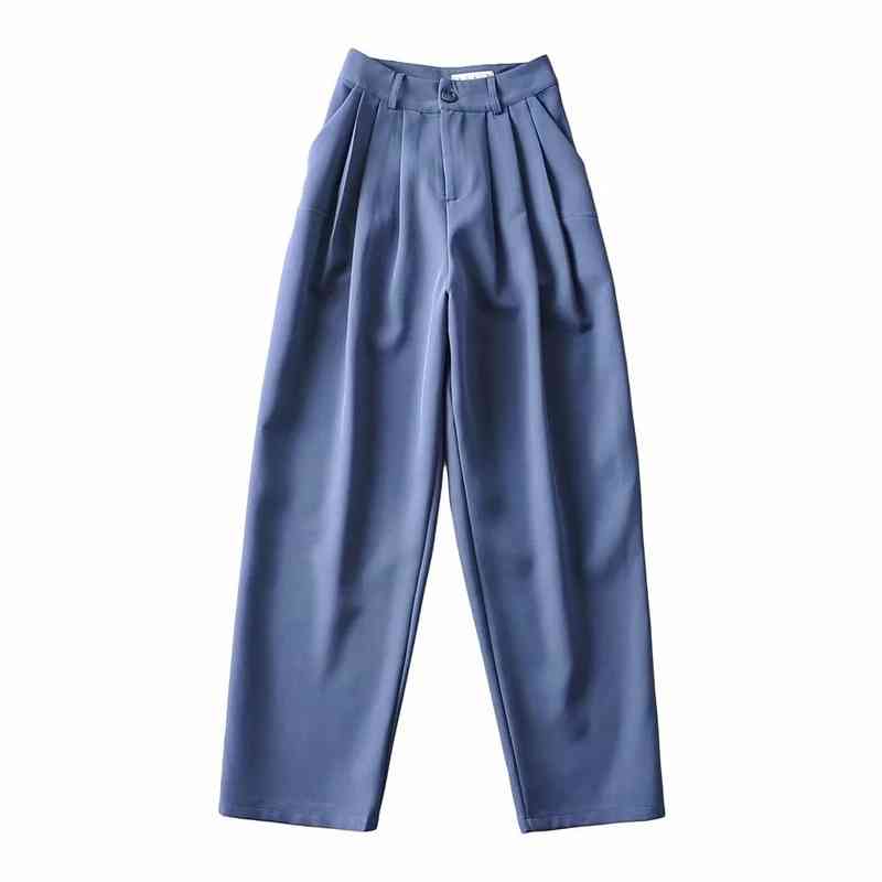 Nomikuma New High Waisted Suit Pants Korean Causal Solid Women Trousers Fashion Elegant Wide Leg Pants Pantalones 6G464 210427