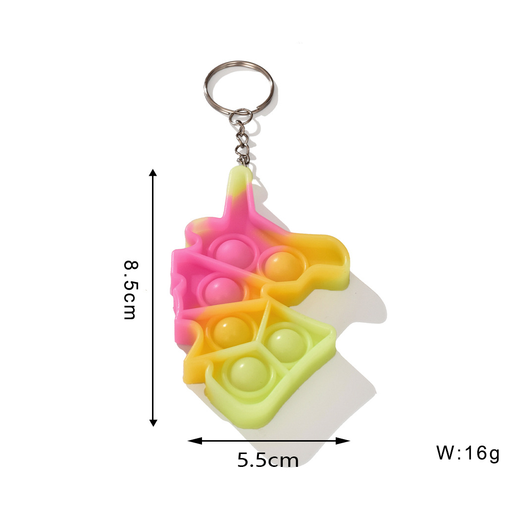 Pop Its Fidget Toys Simple Dimple Push Bubble Sensory Toy Key Rings New Colorful Squishy Anti Stress Children Adult Xmas Gifts Educational Decompressi