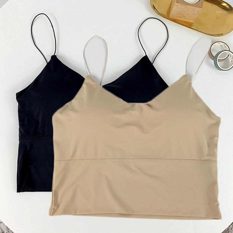 Camisoles & Tanks Summer Camisole Women Ice Silk Crop Top Seamless Tube Bra Underwear Sweet Style Solid Padded Bralette Vest Bras, White
Camisoles & Tanks Summer Camisole Women Ice Silk Crop Top Seamless Tube Bra Underwear Sweet Style Solid Padded Bralette Vest Bras, White