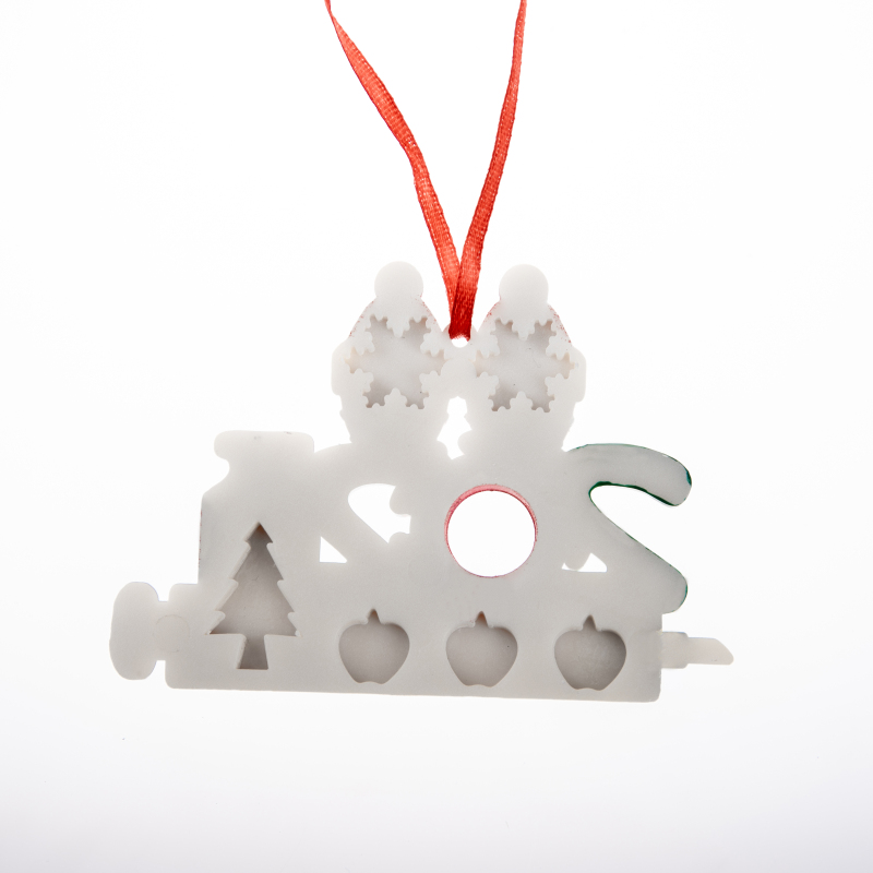 DHL Quarantine Personalized Christmas 2021 Decoration DIY Hanging Ornament Cute Snowman Pendant Social Distancing Party Fast Delivery ABS Free shippin