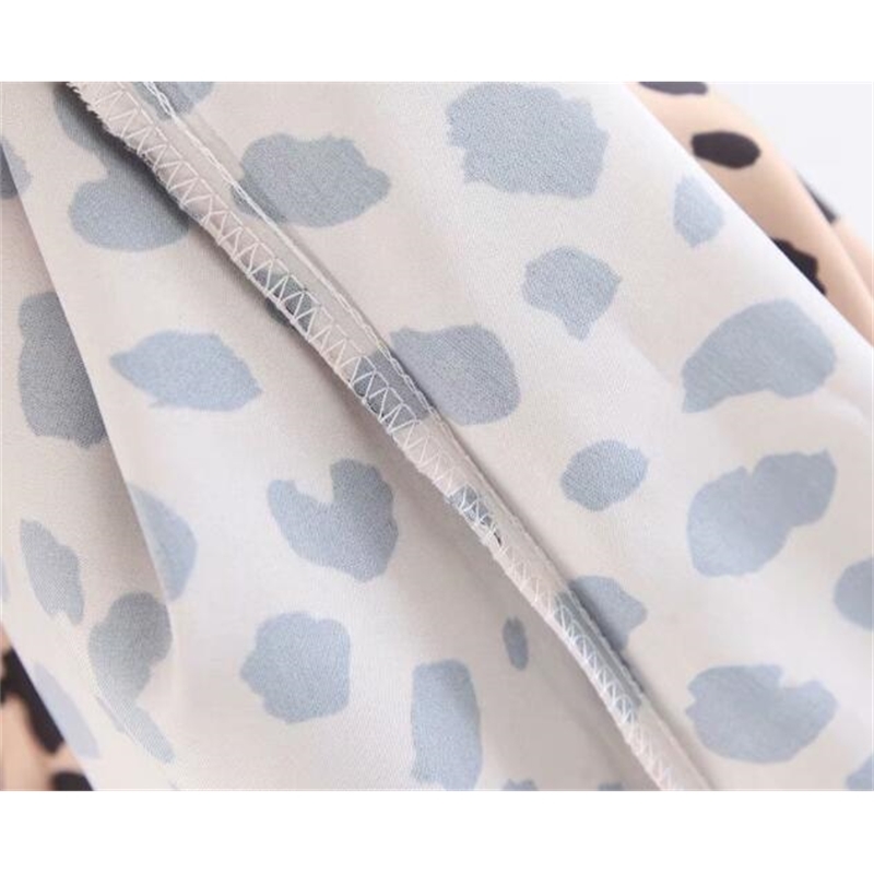 Retro High Waist Leopard Print Satin Skirt like Silk Summer Women Elastic Mid Long A-line Skirts Femme 210619