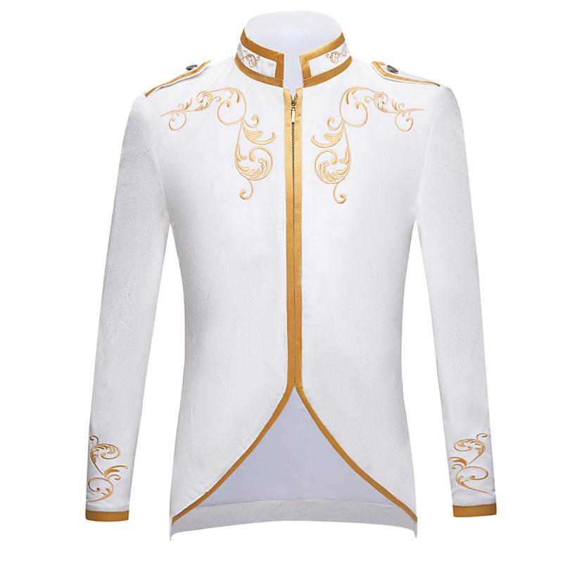 Men's Suits & Blazers White Velvet Mens Blazer Casual Slim Stand Collar Performance Wedding Men Clothing Vintage Embroidery Homme Costume, Black
Men's Suits & Blazers White Velvet Mens Blazer Casual Slim Stand Collar Performance Wedding Men Clothing Vintage Embroidery Homme Costume, Black