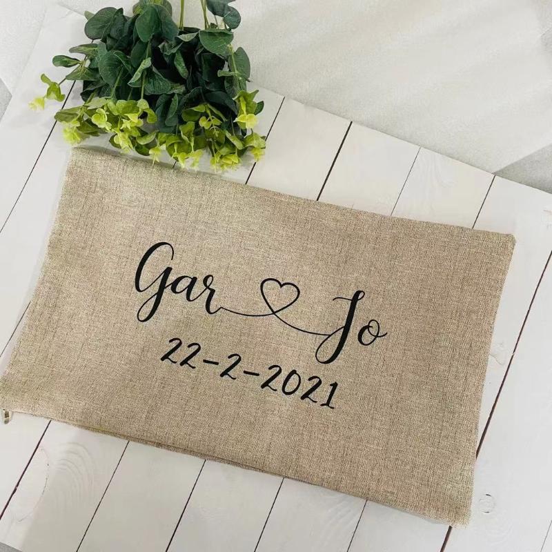 Personalized Zipper Pouch Bridesmaid Cosmetic Bag Bridal Shower Gift The Party Package Customized Canvas Toiletry For Travel Bags & Cases, Beige
Personalized Zipper Pouch Bridesmaid Cosmetic Bag Bridal Shower Gift The Party Package Customized Canvas Toiletry For Travel Bags & Cases, Beige
