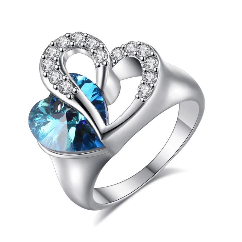 Wedding Rings Hainon Fashion Jewelry Sky Blue Zircon Silver Color Heart Of The Sea Bride Party For Women
Wedding Rings Hainon Fashion Jewelry Sky Blue Zircon Silver Color Heart Of The Sea Bride Party For Women