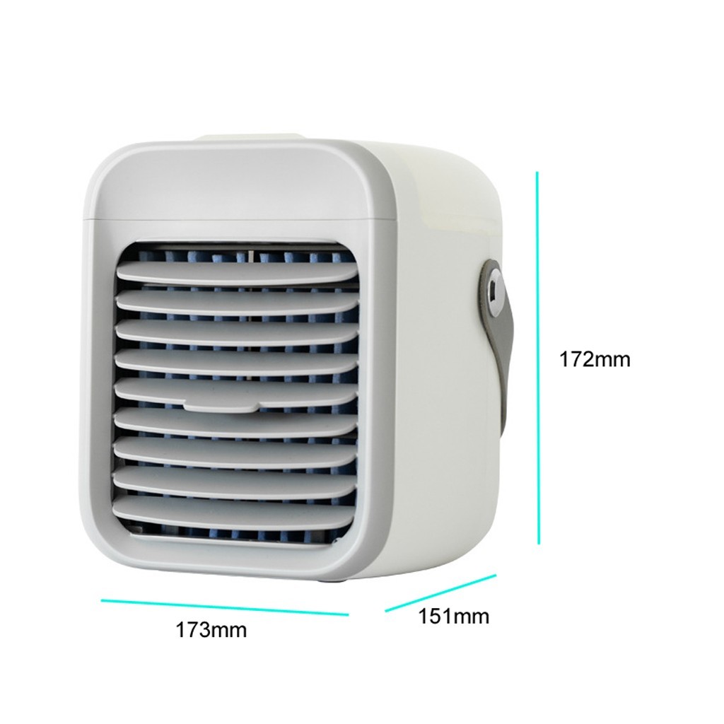 Portable mini-fan room of air conditioner, three-speed adjustment of the refillable evaporative fan of air conditioner, 7 colour lamps
