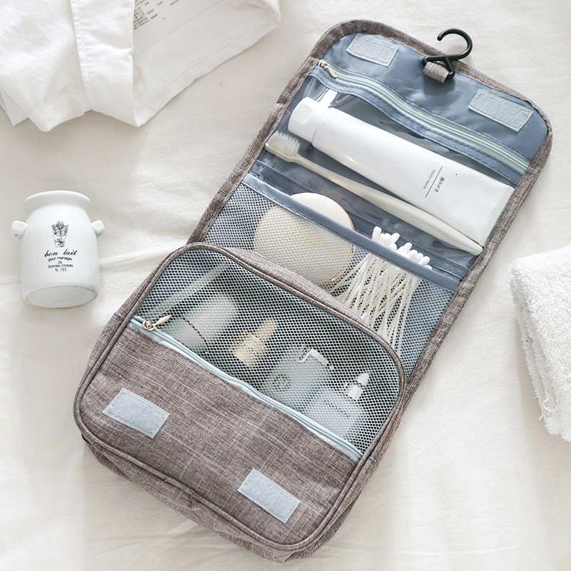 Travel Portable Simple Large Capacity Wash Portable Multifunctional Cosmetic Storage Bag, Gray
Travel Portable Simple Large Capacity Wash Portable Multifunctional Cosmetic Storage Bag, Gray