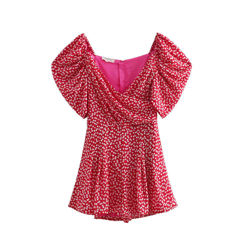 Summer dress boho korean off shoulder beach elegant kawaii green vintage floral sexy v neck mini vestidos 210623