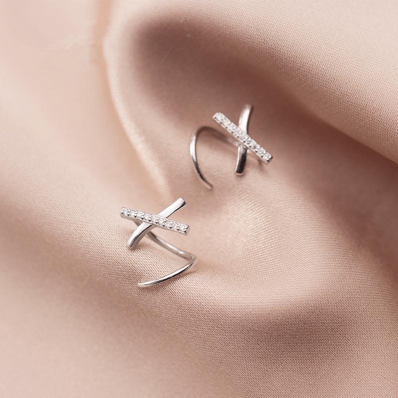 Dangle & Chandelier Minimalist Letter X Earrings 100% Authentic 925 Sterling Silver Simple Zircons Little Cross Ear Hook Fine Jewelry Design
Dangle & Chandelier Minimalist Letter X Earrings 100% Authentic 925 Sterling Silver Simple Zircons Little Cross Ear Hook Fine Jewelry Design