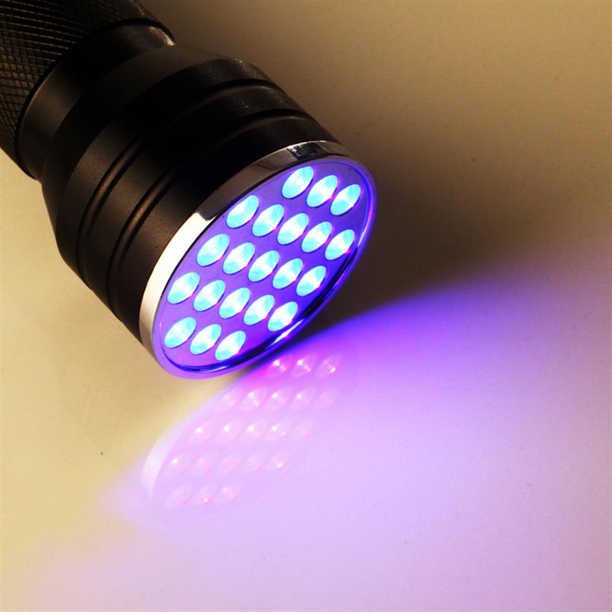 Mini 21 LED Blacklight Invisible Marker Flashlight UV Ultra Violet Torch Lamp Flashlights Lamps a02