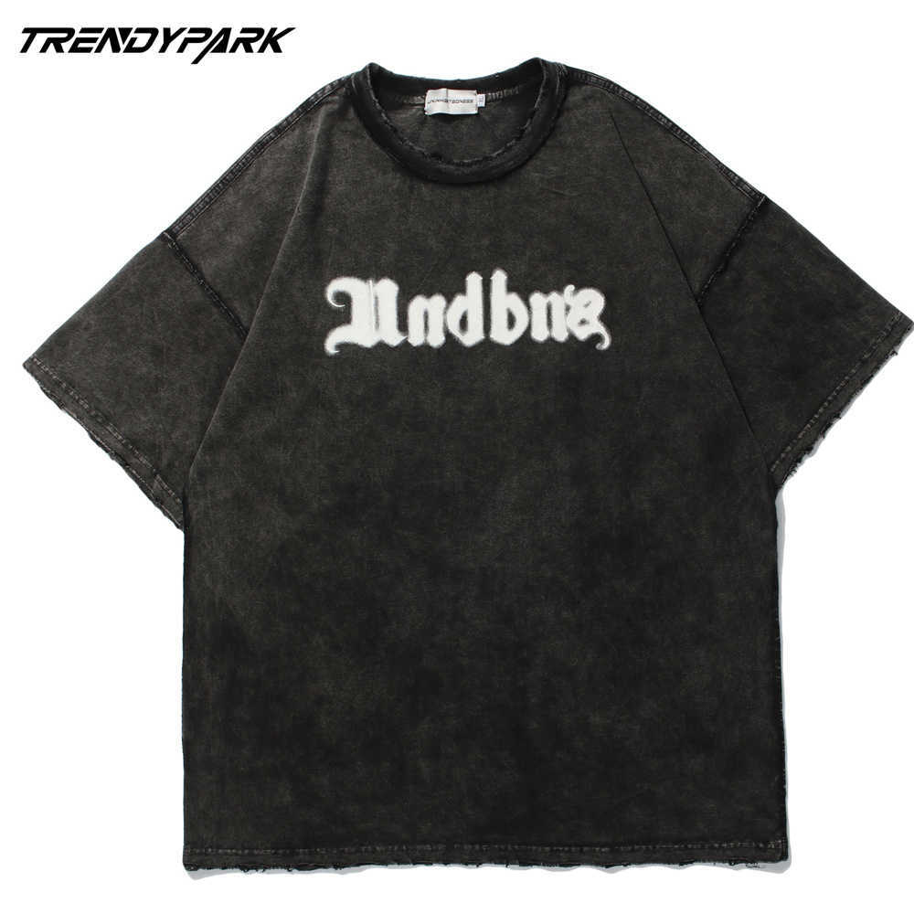 Hip Hop Oversized Harajuku T Shirt Men Skeleton Print Goth Tshirt Cotton Casual Summer Short Sleeve T-Shirt Streetwear Tops 210601