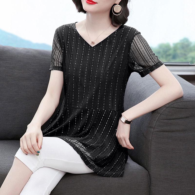 Women's Blouses & Shirts Spring Summer Style Lace Shirt Short Sleeve Sequined Ruffles Hollow Out Patchwork Casual Tops ZZ1234, Blue
Women's Blouses & Shirts Spring Summer Style Lace Shirt Short Sleeve Sequined Ruffles Hollow Out Patchwork Casual Tops ZZ1234, Blue
