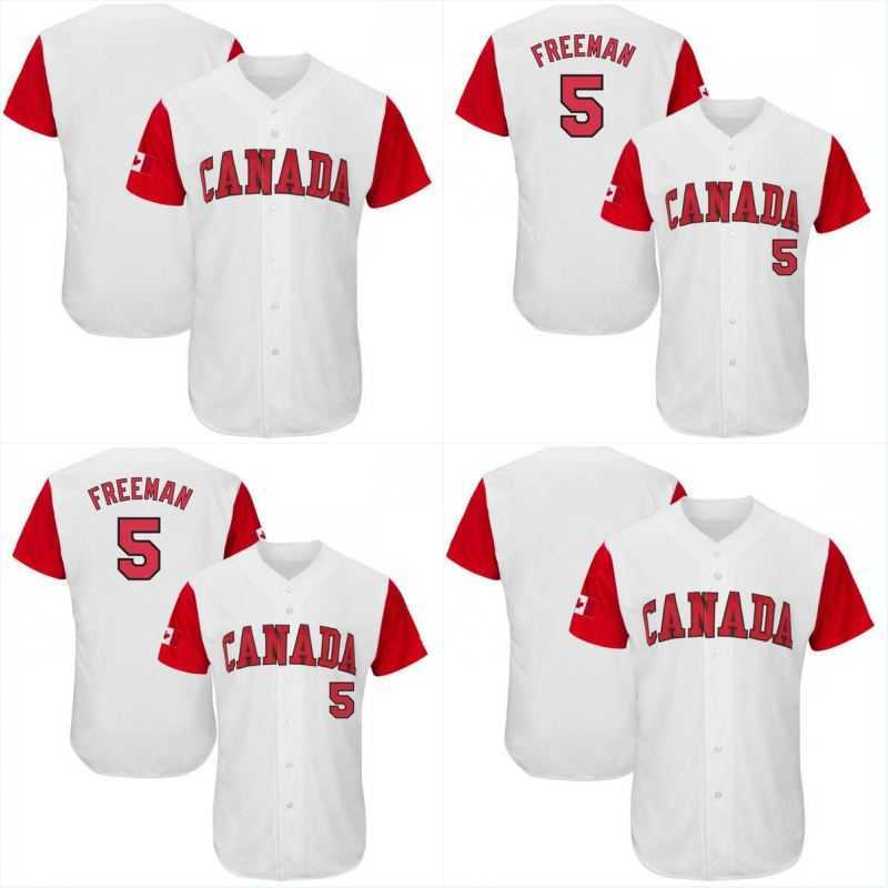 #5 Freddie Freeman Men's Canada Team 2017 World Baseball Classic All Stitched Freddie Freeman High Quality Baseball Jersey, Black
#5 Freddie Freeman Men's Canada Team 2017 World Baseball Classic All Stitched Freddie Freeman High Quality Baseball Jersey, Black