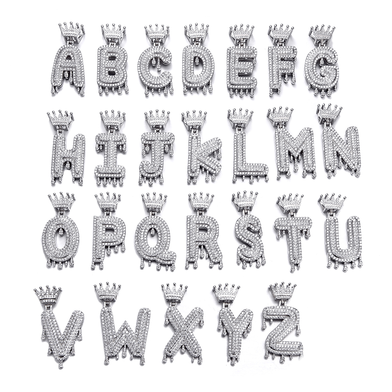 Hip Hop Iced Out Bling Cubic A-Z Drip Crown Zircon Letters Necklaces & Pendant For Men Jewelry with Rope Chain
Hip Hop Iced Out Bling Cubic A-Z Drip Crown Zircon Letters Necklaces & Pendant For Men Jewelry with Rope Chain