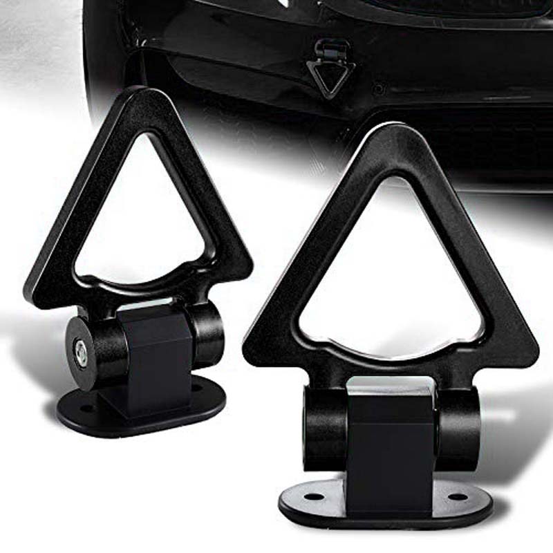 Car Decorative Tow Hook Towing Bars Trailer Hooks Sticker Triangle Racing Ring Towed Bar Hand Tool For Universal Vehicle