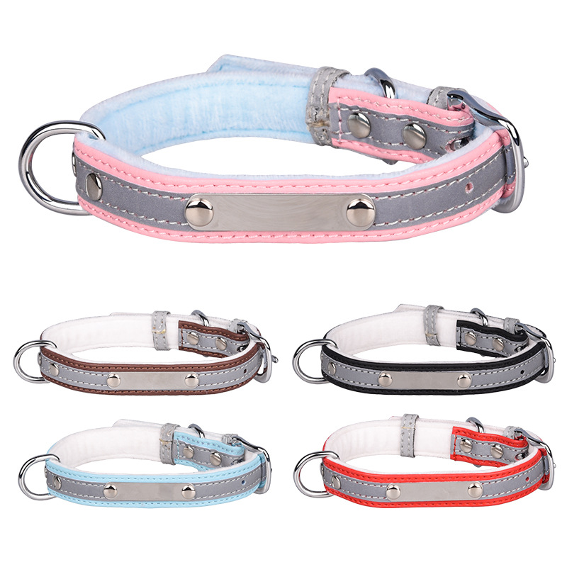 Pet Collars Fleece-bottomed Microfiber Can Be Engraved In Various Sizes Five Colors Reflective Dog Cat Collar XG0065
Pet Collars Fleece-bottomed Microfiber Can Be Engraved In Various Sizes Five Colors Reflective Dog Cat Collar XG0065
