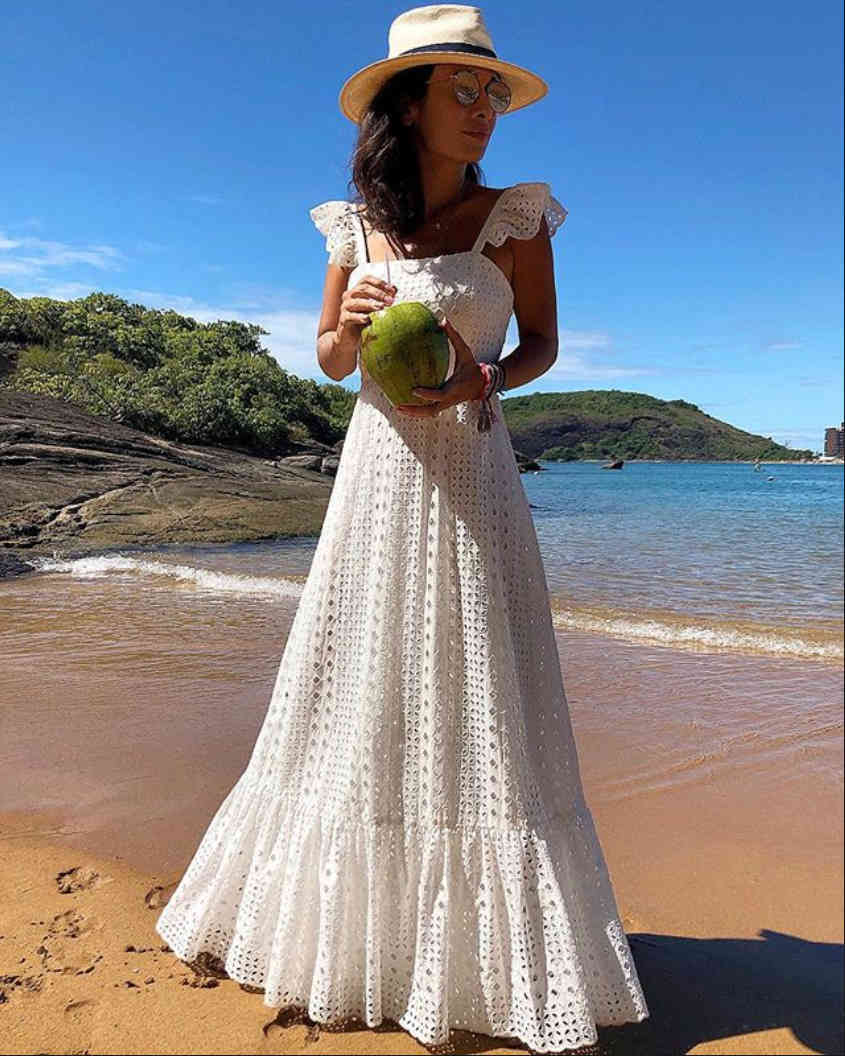 Bohemian White Lace Dress Boho Beach Chic Women Maxi Womens A Plus Size Summer Long Wear Large Sizes Frock, Same as picture
Bohemian White Lace Dress Boho Beach Chic Women Maxi Womens A Plus Size Summer Long Wear Large Sizes Frock, Same as picture