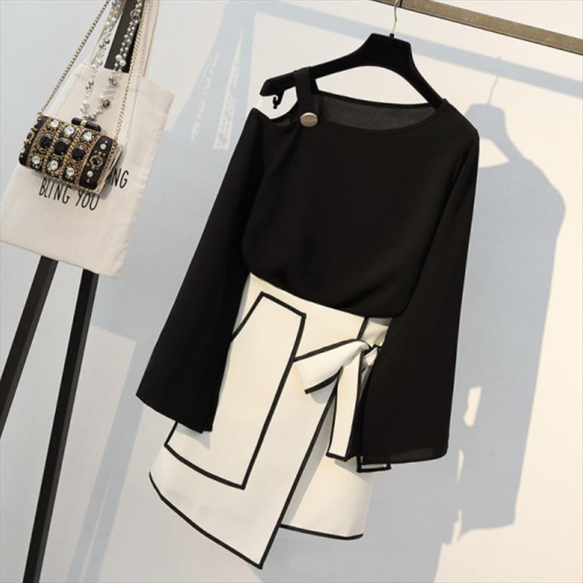 Spring Slash Off Shoulder Long Womens Tracksuits T Shirt Amp Elegant Irregular Hem Skirt Suits Fashion Female Office Work Plus, Gray
Spring Slash Off Shoulder Long Womens Tracksuits T Shirt Amp Elegant Irregular Hem Skirt Suits Fashion Female Office Work Plus, Gray