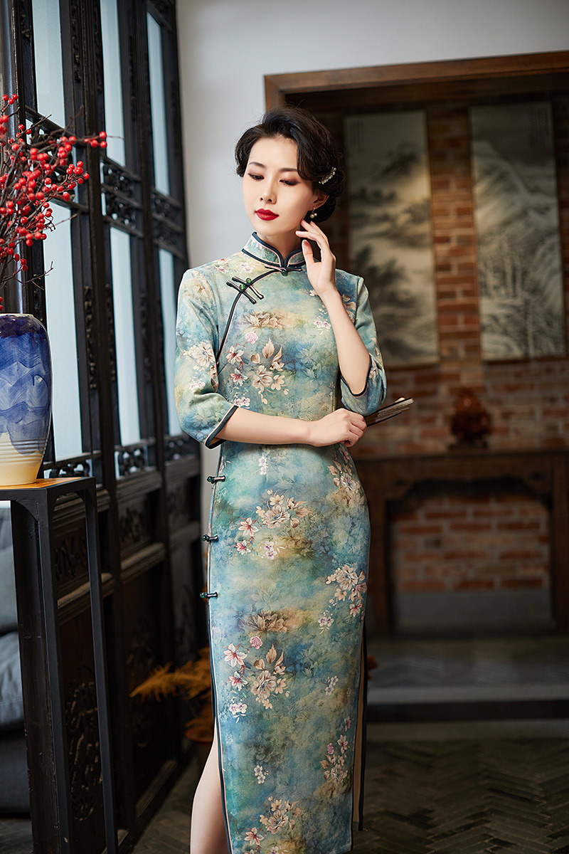 Ethnic Clothing Size Plus Qipao Slim Party Dresses Vestido Women's Oriental Style Chinese Style