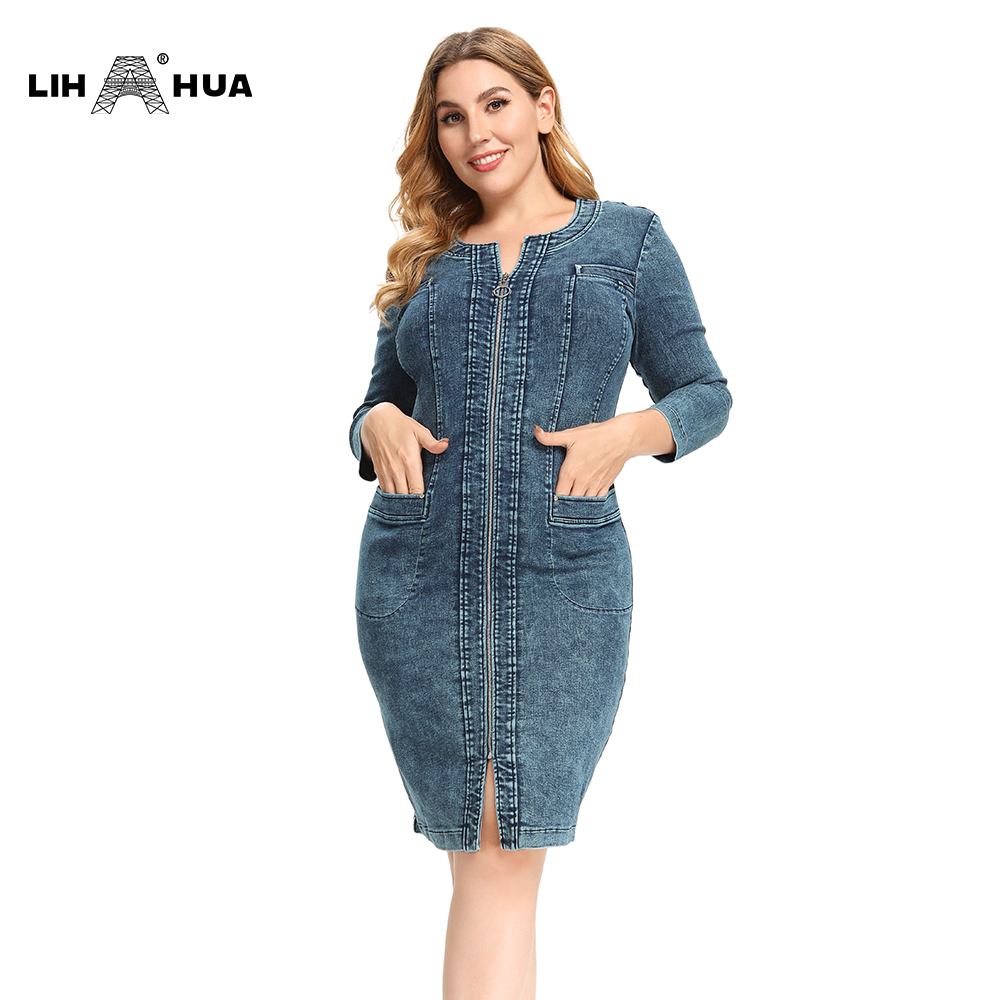2021lih hua womens plus size denim dress high flexibility slim fit dress casual woven dress, Black;gray
2021lih hua womens plus size denim dress high flexibility slim fit dress casual woven dress, Black;gray