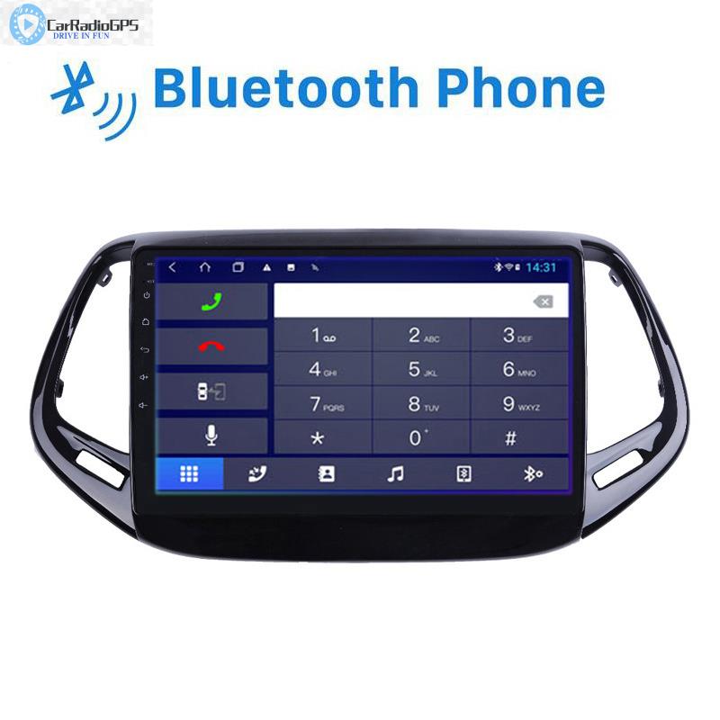 Android Car DVD Radio Player Indash Head Unit Touch Screen Video For Jeep Compass 2017-2018 support backup camera tmps obd digital tv
