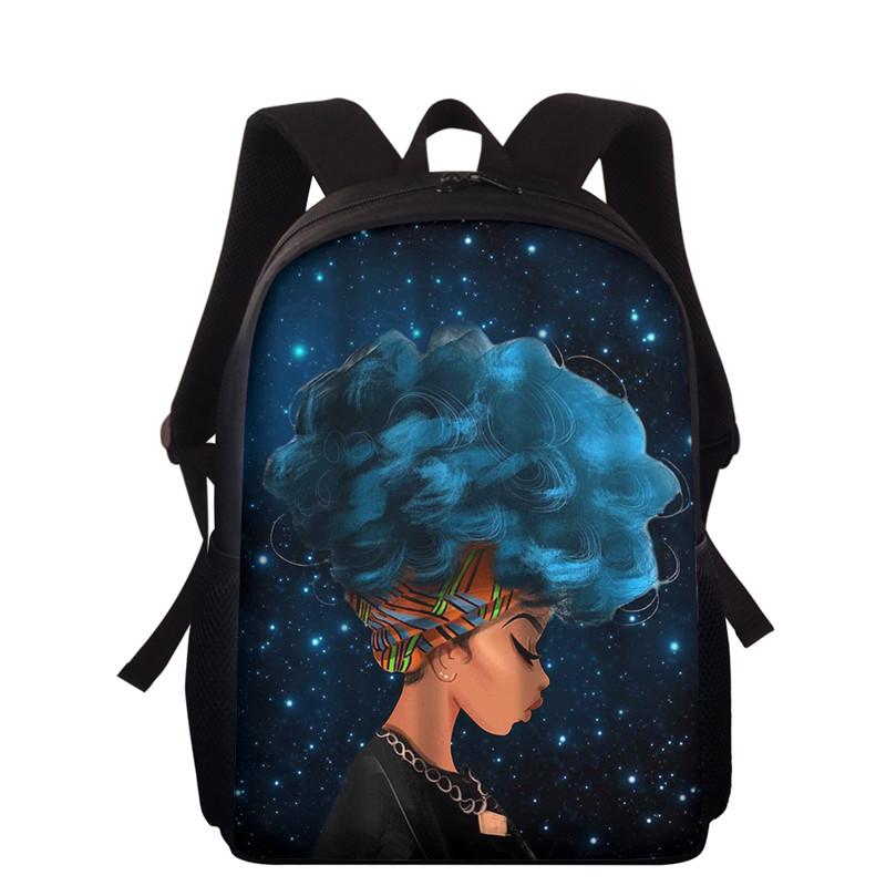 School Bags African Girl Print For Teenages Backpack High Capacity Rucksack Kids Light Mochila Com Lancheira