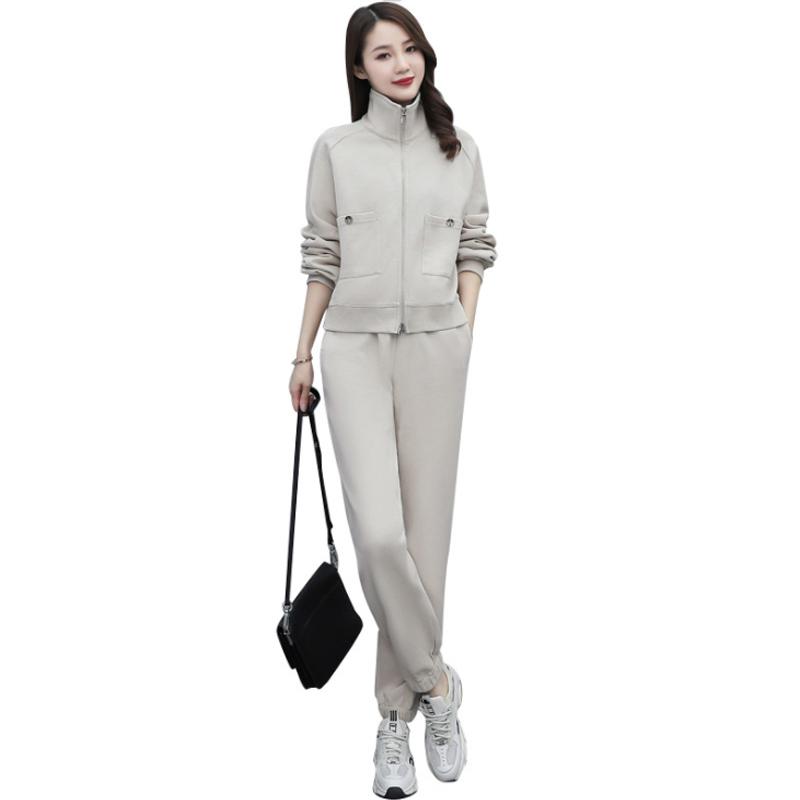 Women's Two Piece Pants 2021 Autumn Fashion Simple Leisure Soft Comfortable Slim Clothes Suit, Black
Women's Two Piece Pants 2021 Autumn Fashion Simple Leisure Soft Comfortable Slim Clothes Suit, Black