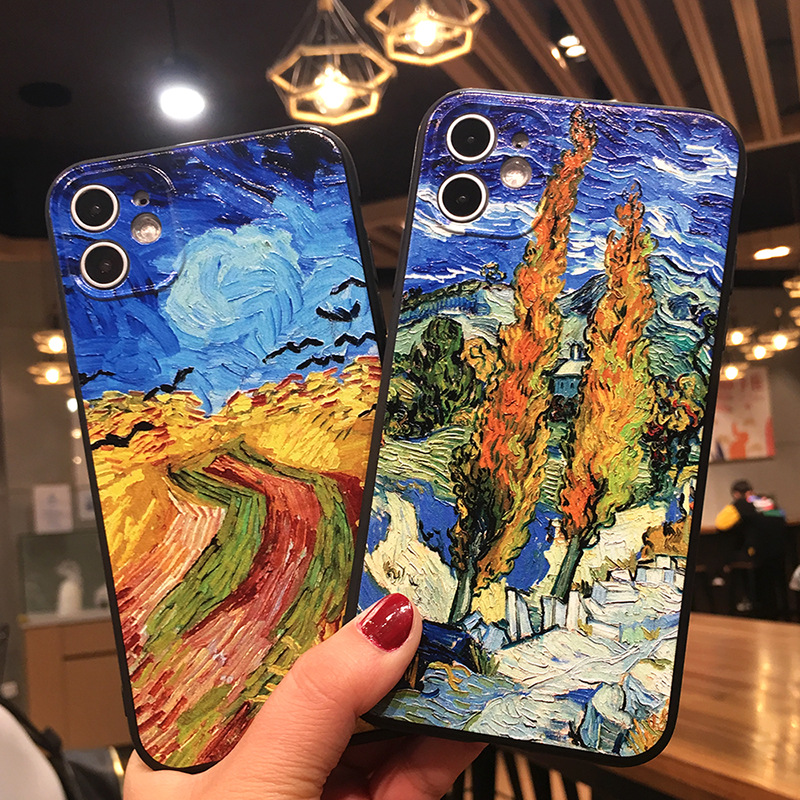 high-quality real cell phone cases suitable for retro Iphone 12 11 series Van Gogh oil painting embossed soft shell Apple 8 frosted protective cover
high-quality real cell phone cases suitable for retro Iphone 12 11 series Van Gogh oil painting embossed soft shell Apple 8 frosted protective cover