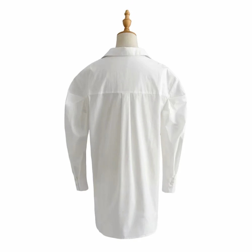 Nomikuma Vintage Puff Sleeve Women Blouse Causal Turn-down Collar Solid Shirt Spring New Women Blusas Mujer De Moda 6E108 210427