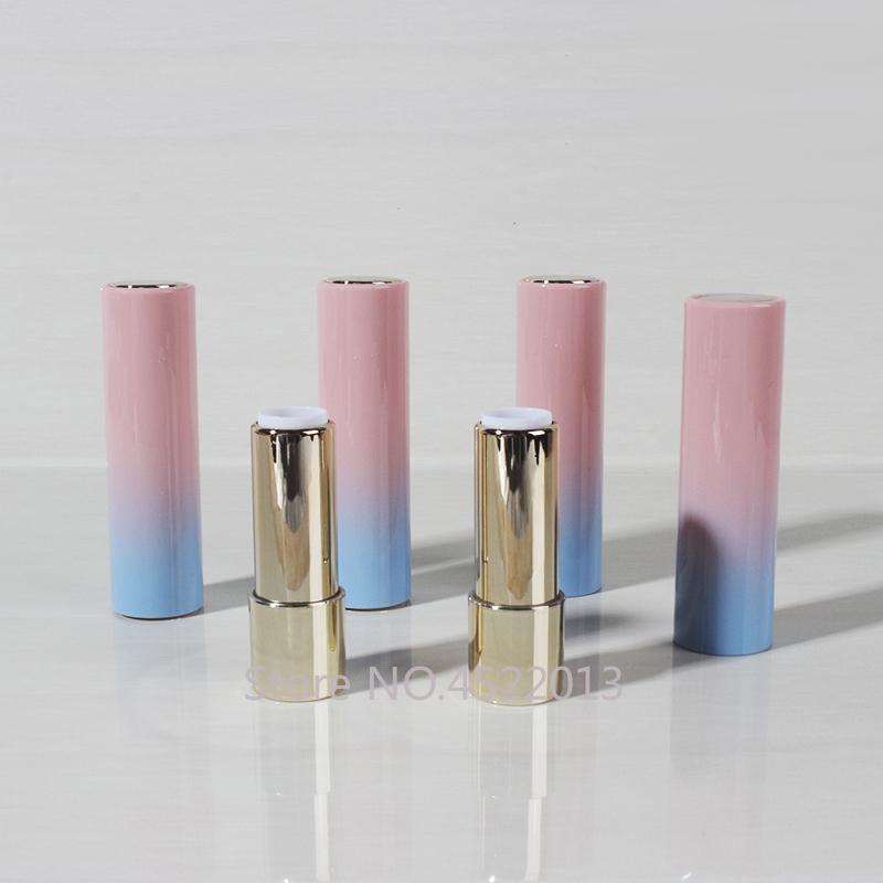 20pcs 50pcs 12.1mm Plastic High Class Pink+Blue Empty Lipstick Tube, DIY Round Lip Rouge Filler, Cosmetic Women Makeup Tools Storage Bottles
