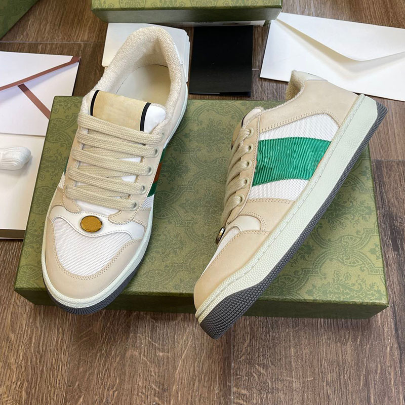 Designers Italy Dirty Casual Shoes Luxurys Green Red Stripe Canvas Shoe Distressed Screener Sneakers Classic Butter Splicing Trainers, 10
Designers Italy Dirty Casual Shoes Luxurys Green Red Stripe Canvas Shoe Distressed Screener Sneakers Classic Butter Splicing Trainers, 10