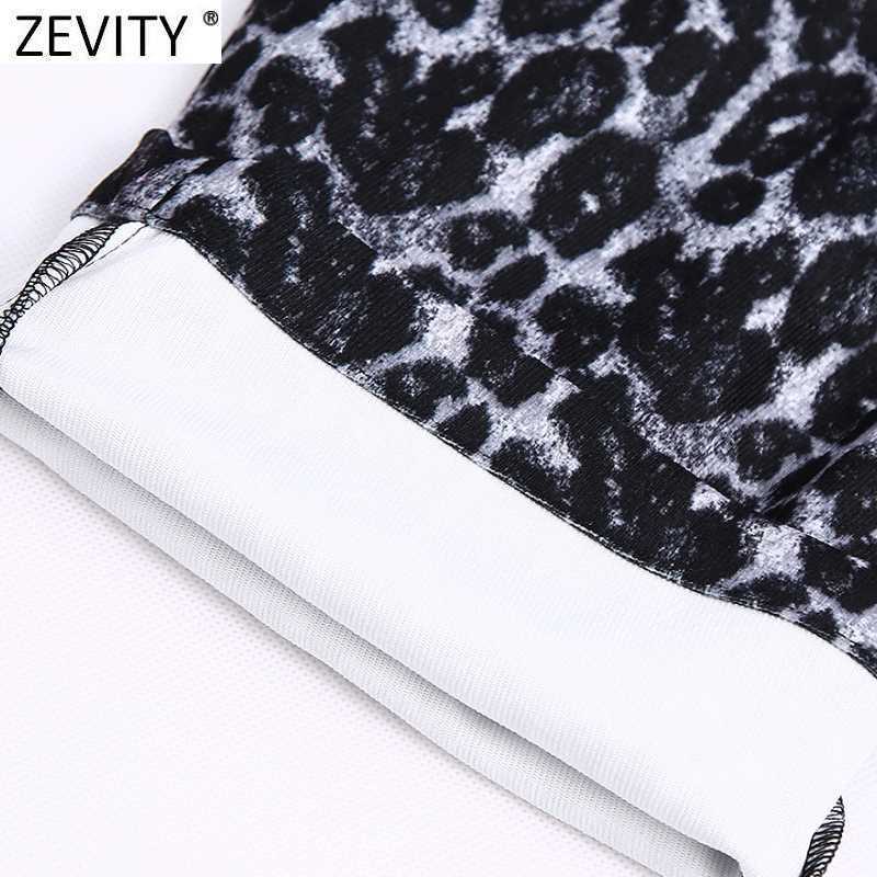 Zevity Women Vintage Leopard Print Harem Pants Retro Female Animal Pattern Bow Tied Elastic Waist Pocket Chic Long Trousers P967 210603