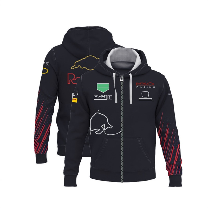 2023 F1 Formula 1 Team Zip Up Hoodie Racing Jacket Sweatshirt Spring Autumn Men's Oversized Hoodies Motocross Jersey Tops free shipping