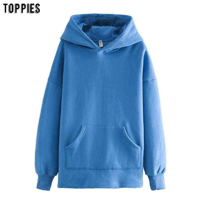 Toppies Loose Oversize Hoodies Women Pullovers Sweatshirt Autumn Winter Fleece Hoodies Casual Tracksuits 211108