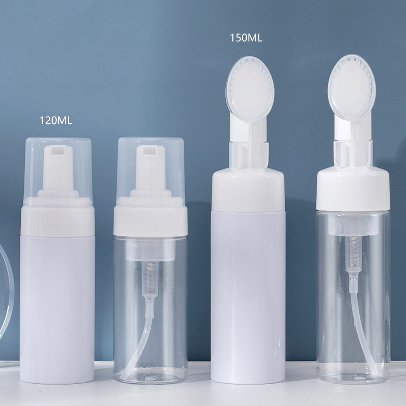 foam soap dispenser bottle pump foaming soap face wash cleanser bottles with brush 100ml 120ml 150ml 200ml