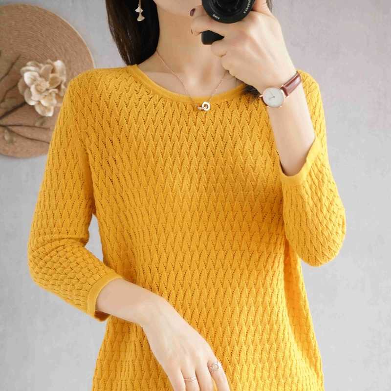 Women's O-neck cashmere sweater pullovers Autumn and winter women's sweaters Sweaters 211011Z