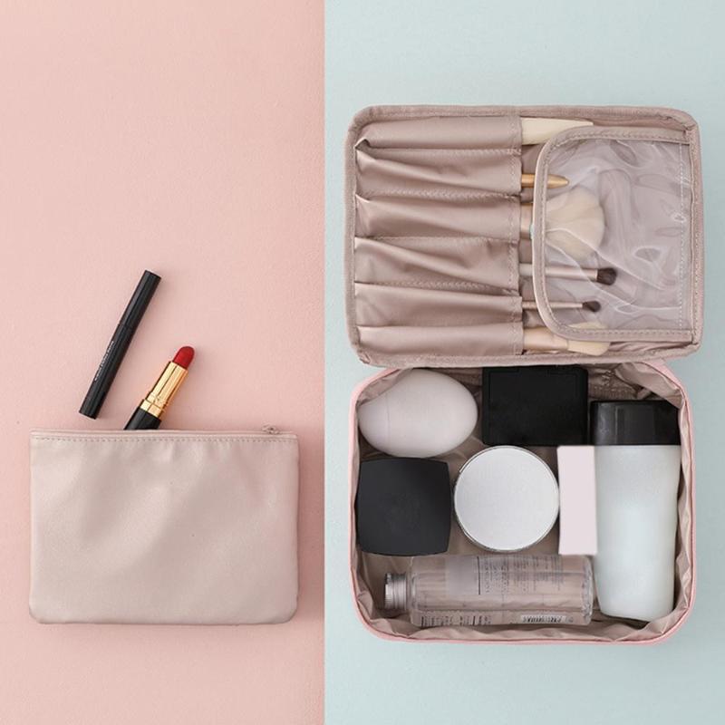 Storage Bags Travel Cosmetic Bag Beautician Make Up Quick Makeup Purse Toiletry Organizer Pink Waterproof Handbag
Storage Bags Travel Cosmetic Bag Beautician Make Up Quick Makeup Purse Toiletry Organizer Pink Waterproof Handbag