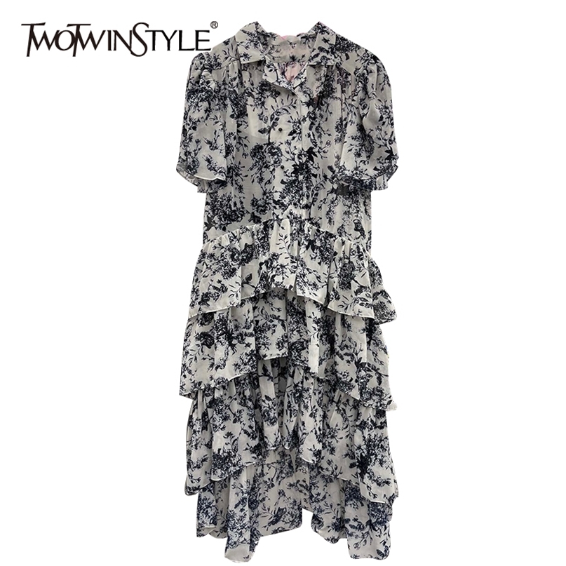 Elegant Print Dress For Women Lapel Short Sleeve Loose Casual Midi Dresses Female Summer Fashion Clothing 210520, Brown
Elegant Print Dress For Women Lapel Short Sleeve Loose Casual Midi Dresses Female Summer Fashion Clothing 210520, Brown