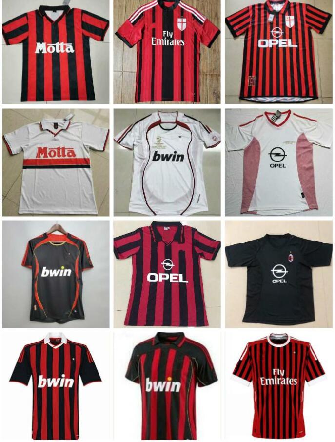 01 02 03 Retro Ac Milan Soccer Jerseys 90 91 Kaka Baggio Ronaldo Nesta Maldini VAN BASTEN Pirlo Inzaghi Beckham Gullit Shevchenko Vintage 06, Black;yellow
01 02 03 Retro Ac Milan Soccer Jerseys 90 91 Kaka Baggio Ronaldo Nesta Maldini VAN BASTEN Pirlo Inzaghi Beckham Gullit Shevchenko Vintage 06, Black;yellow