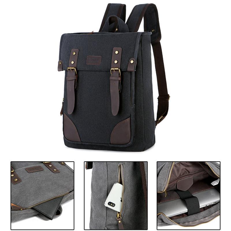 Backpack Male Casual Canvas Large Capacity Outdoor Travel Laptop Work Office Men's NootBook Bag, Black
Backpack Male Casual Canvas Large Capacity Outdoor Travel Laptop Work Office Men's NootBook Bag, Black