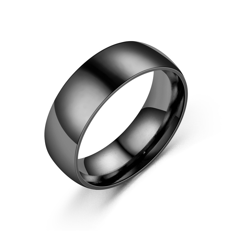 Delicate 316L Stainless Steel Ring for Men Women Smooth Surface Rings Cool Gold Silver Black Band Ring Wedding Party Jewelry Gift Anti-allergic Titani