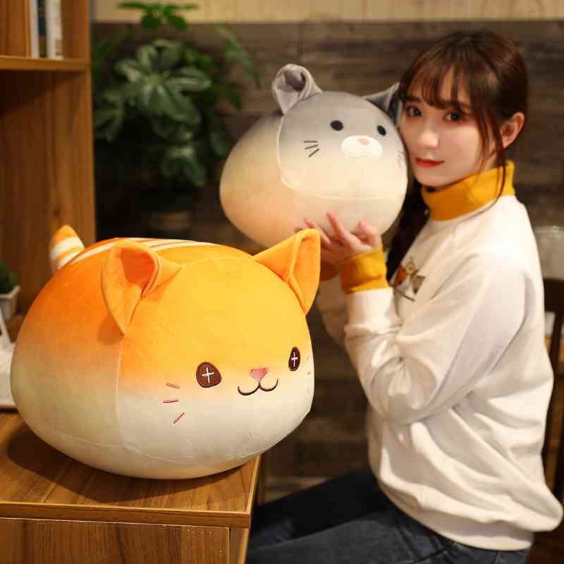 30/40cm Cute Cartoon Anime Bread Biscuit Cat Toy Pet Pillow Plush Animal Toy Doll Home Sofa Boy Girl Birthday Gift