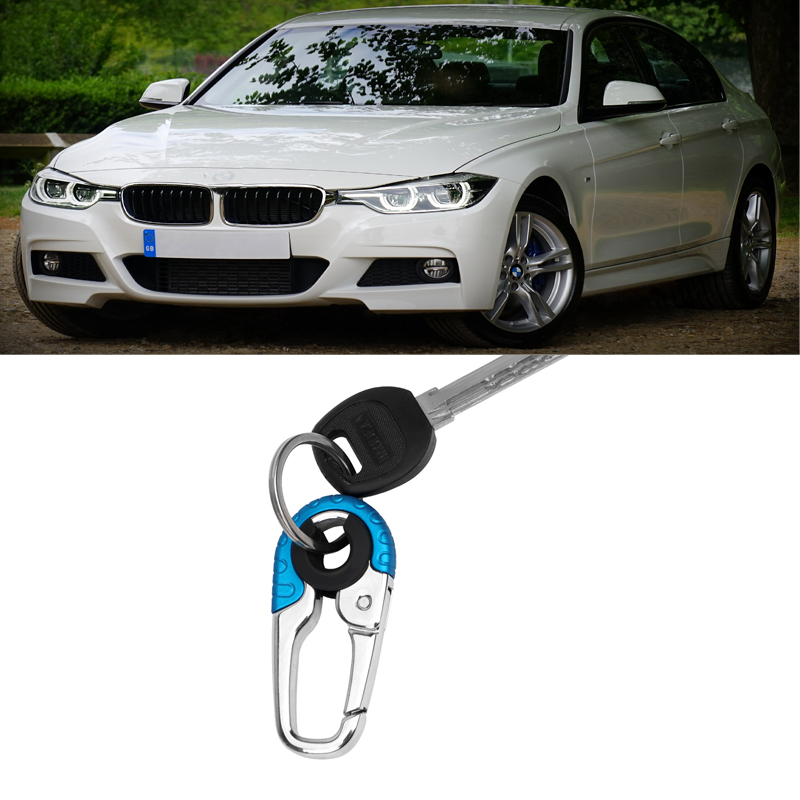Fashion Car Creative Keychain Key Holder Stainless Steel Keyring Anti-Lost Keys Ring Auto Styling Accessories
